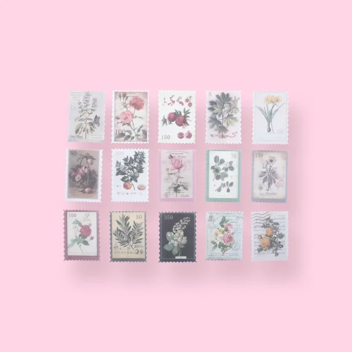 Vintage Stamp Sticker Pack – Plant
