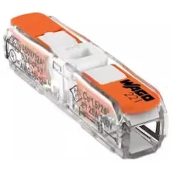 Wago Lever Nuts 2 Wire Inline Splicing Connectors, Package Of 10