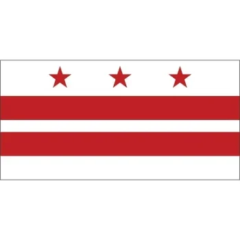 Washington Dc State Flag, Nylon, 6′ X 4′