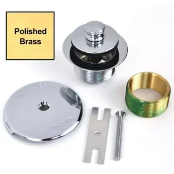 Watco® 1-Hole Overflow Plate Lift & Turn Trim Fine Thread Pb
