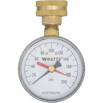 Watts 3/4 In. Plastic Water Pressure Test Gauge