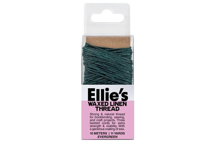 Waxed Linen Thread, Four-Ply, Evergreen