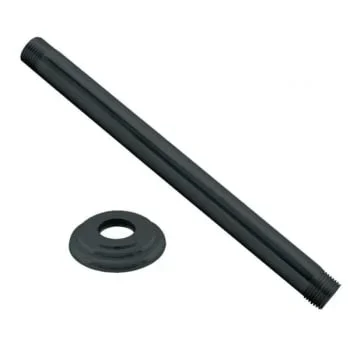 Westbrass 6 ” Ceiling Mount Shower Arm With Flange Matte Black