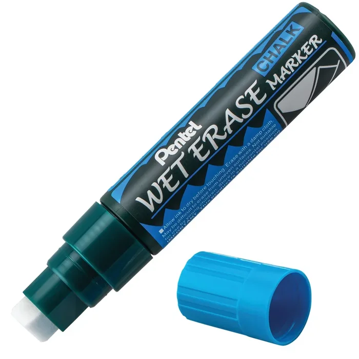 Wet Erase Chalk Marker Jumbo Chisel Tip Blue