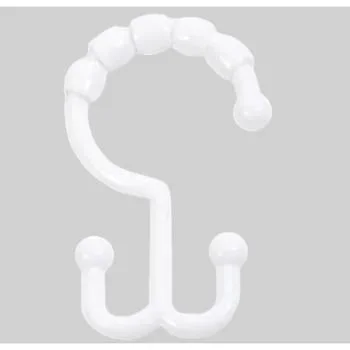 White Deluxe Shower Curtain Hook Package Of 144