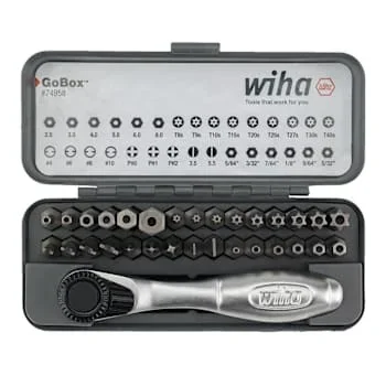 Wiha 32 Piece Gobox Security Bit Set With Mini Ratchet