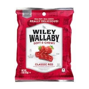 Wiley Wallaby Gourmet Red Liquorice, 4-oz. Bags