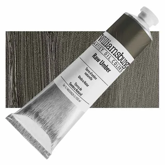 Williamsburg Handmade Oil Paint – Raw Umber, 150 ml tube
