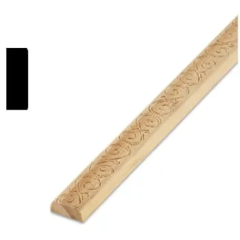 Woodgrain Distribution 5/16″X3/4″ X 8′ Solid Pine Trim Embossed With A Scroll Pattern, Package Of 5