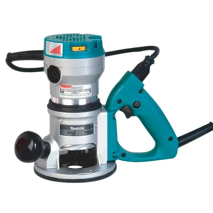 Woodworker’s Makita Variable Speed D-Base Router, 8-3/4 in H, 2-1/4 HP, 115 V, 11 A, 8000 – 24000 rpm