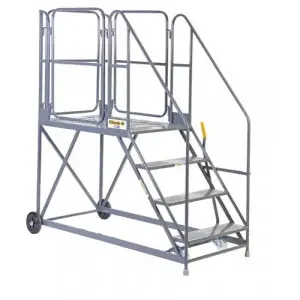 Work Platform – Easy Slope – 1200mm Platform – 8 Tread – Grey