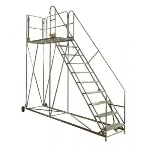 Work Platform – Easy Slope – 1800mm Platform – 5 Tread – Grey