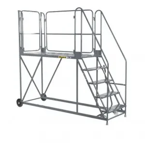 Work Platform – Stand. Incline – 1800mm Platform – 8 Tread – Grey