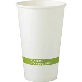 World Centric 16 Oz. Compostable Paper Cups W/ Ingeo Lining (1000-Case)