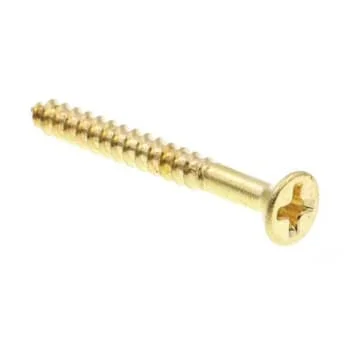Ws, Flat Hd, Phil Dr, #6 X 1-, Solid Brass, Package Of 25