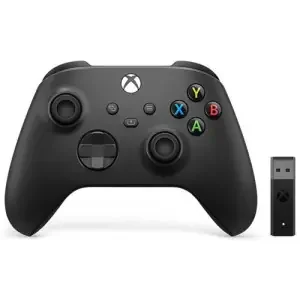 Xbox Carbon Black USB-C and Bluetooth Wireless Gaming Controller with Adapter