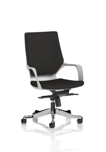 Xenon White Shell Medium Back Black Fabric EX000094