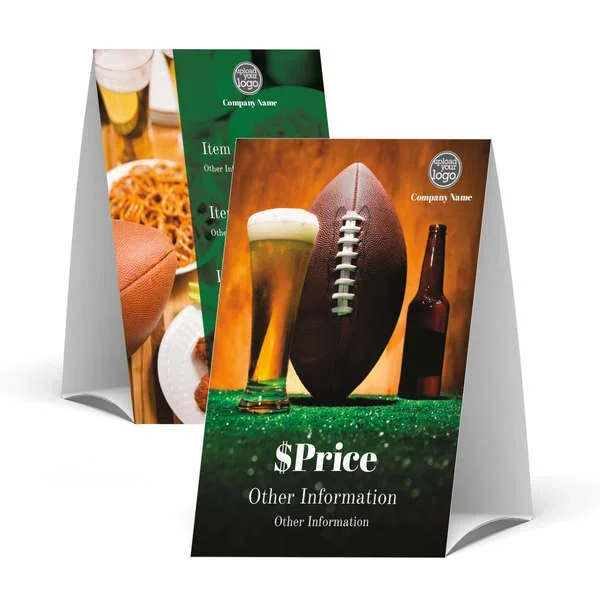 Yardline Brew Table Tent 4″ x 6″ Rectangle Vertical