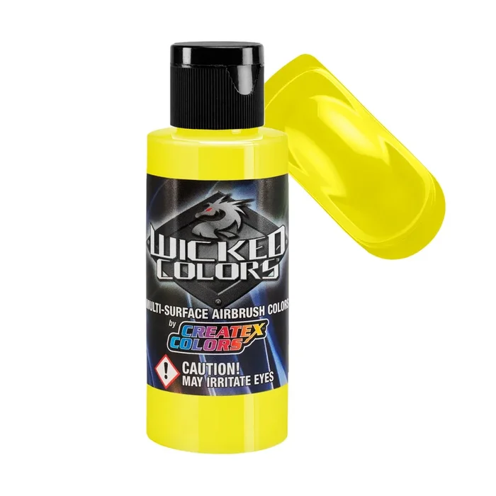 Yellow – Wicked Fluorescent Colors Airbrush Paint, 2 oz.
