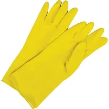 Yellow Latex Flock Lined Gloves – Medium – Package Of 3 Pair