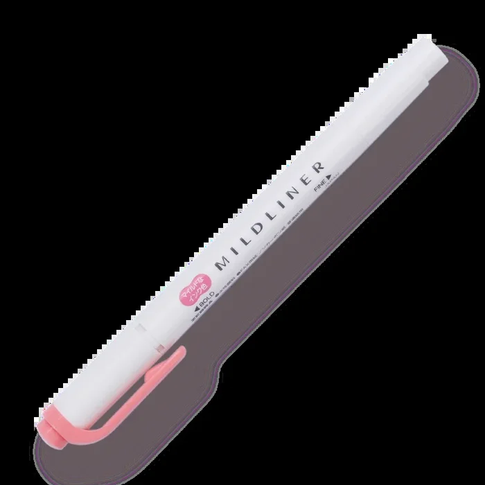 Zebra Mildliner Double-Sided Highlighter – Fine / Bold – Coral Pink