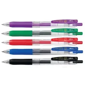 Zebra Sarasa Clip 70%+ Recycled Gel Pen Medium Point Red (Pack 12) – 14323